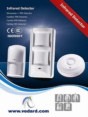 PIR detector, smoke sensor, door contact